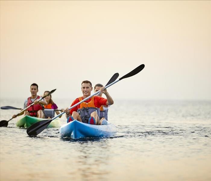 kayaking on water