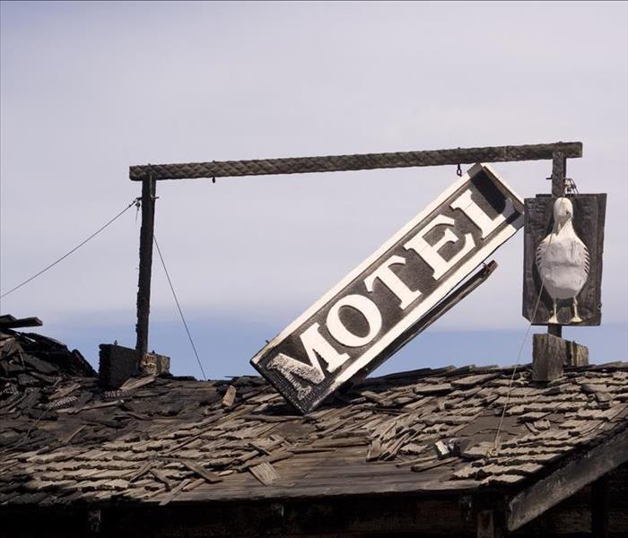 fire damaged motel