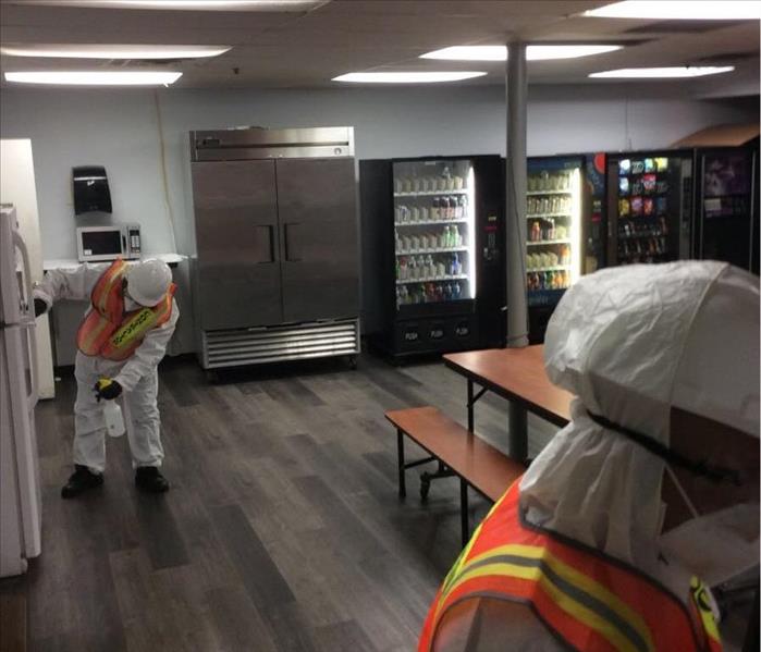 cleaning lunch room